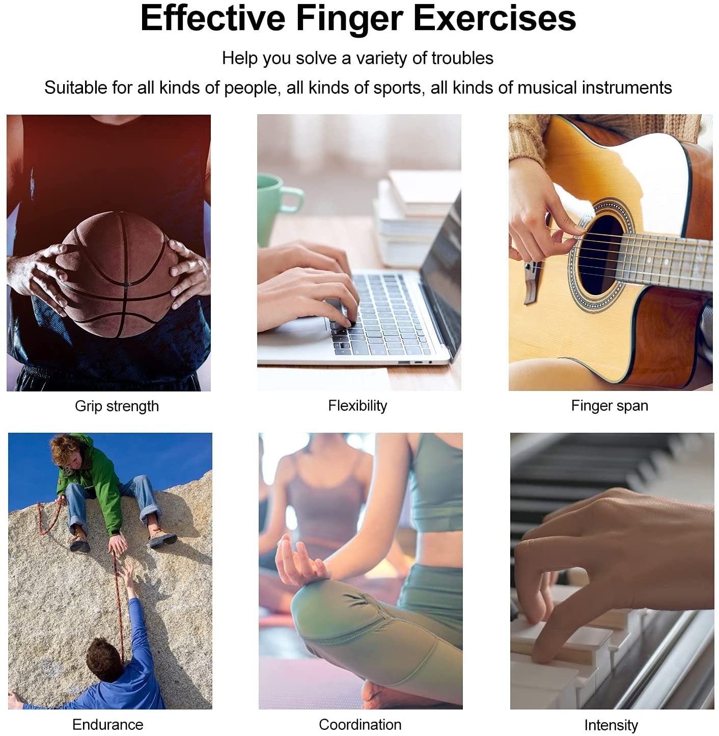 Silicone Grip Device Finger Exercise And Stretcher