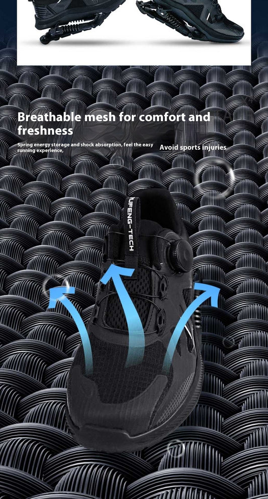 black tech running shoes