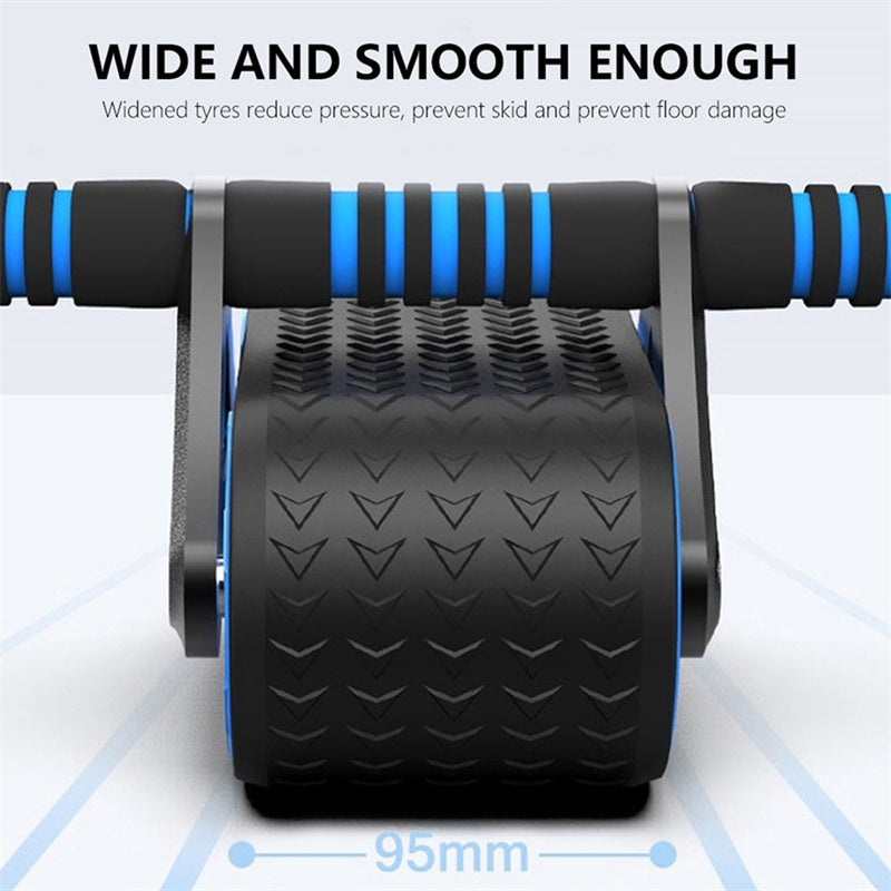 Double Wheel Abdominal Exerciser Women Men Automatic Rebound Ab Wheel Roller