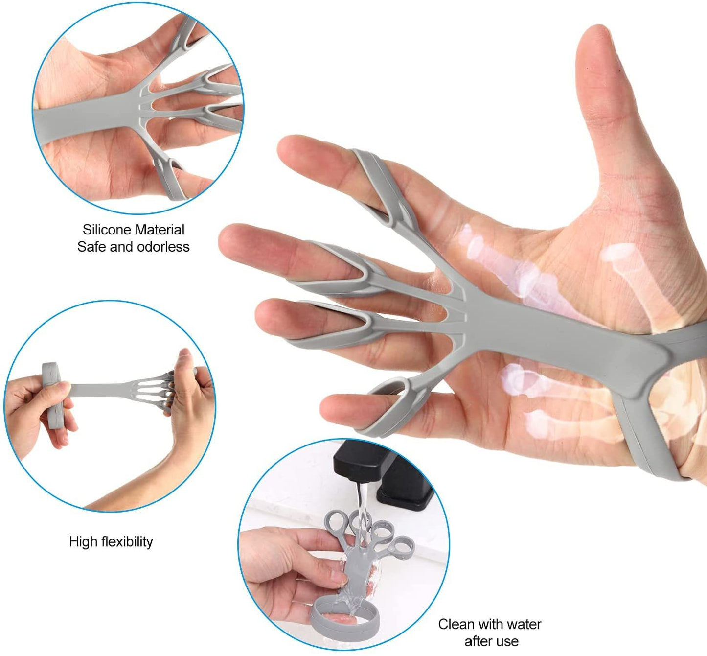 Silicone Grip Device Finger Exercise And Stretcher