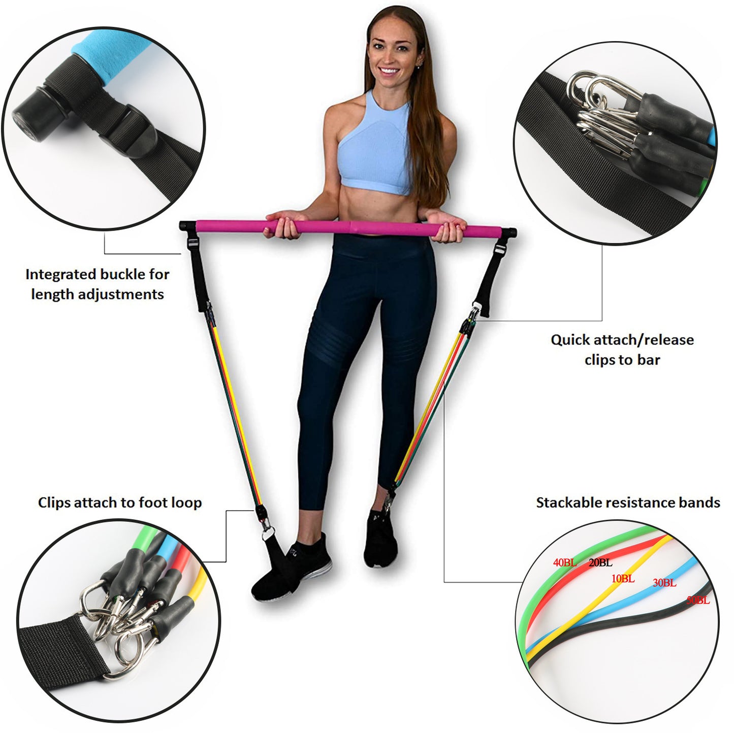 Sport Elastic Bodybuilding Resistance Bands For Home Trainer Workout Equipment